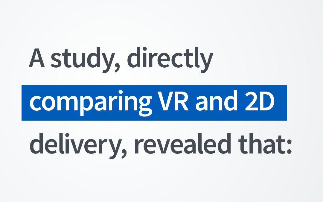 Comparison between VR and 2D delivery